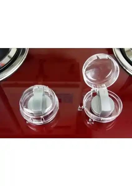 Agubugu Bebek Ocak ve Fırın Gaz Düğmesi Güvenlik Kapağı 2'li Set Güvenliği Artırıcı Çözüm