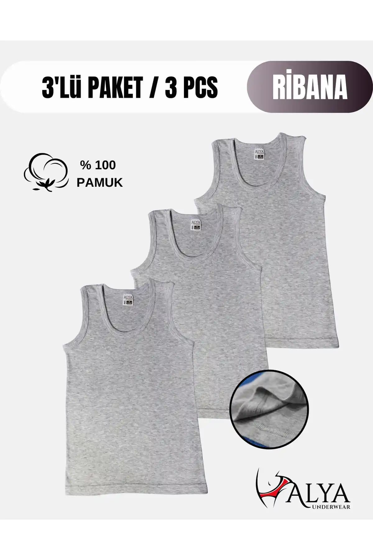 Alya Underwear Erkek Çocuk Pamuk Ribana Atlet: Konfor ve Şıklığın Modern Buluşması