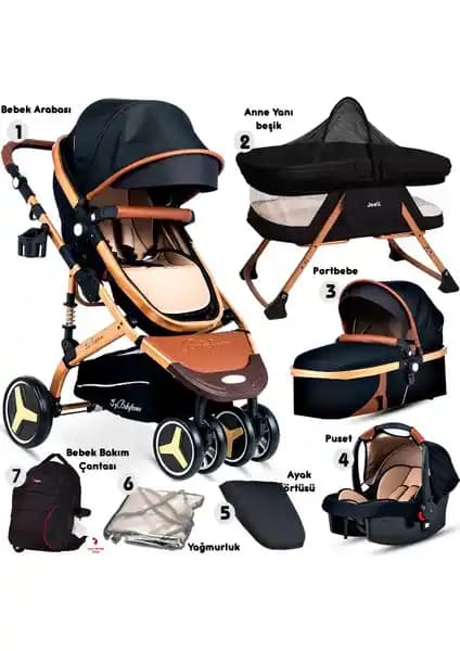 Baby Home 945 Paris Travel Sistem Bebek Arabası ve Anne Yanı Sepet Beşik 7'li Çok Fonksiyonlu Tasarım