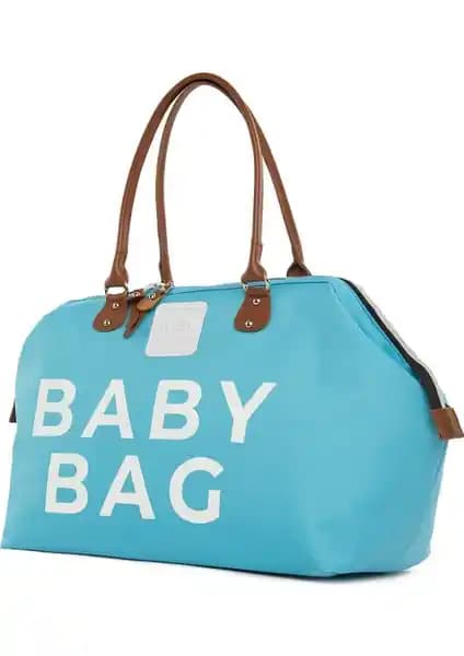 Bagmori Kadın Mavi Baby Bag Bebek Bakımında Pratik ve Şık Çözüm Sunan Modern Anne Çantası