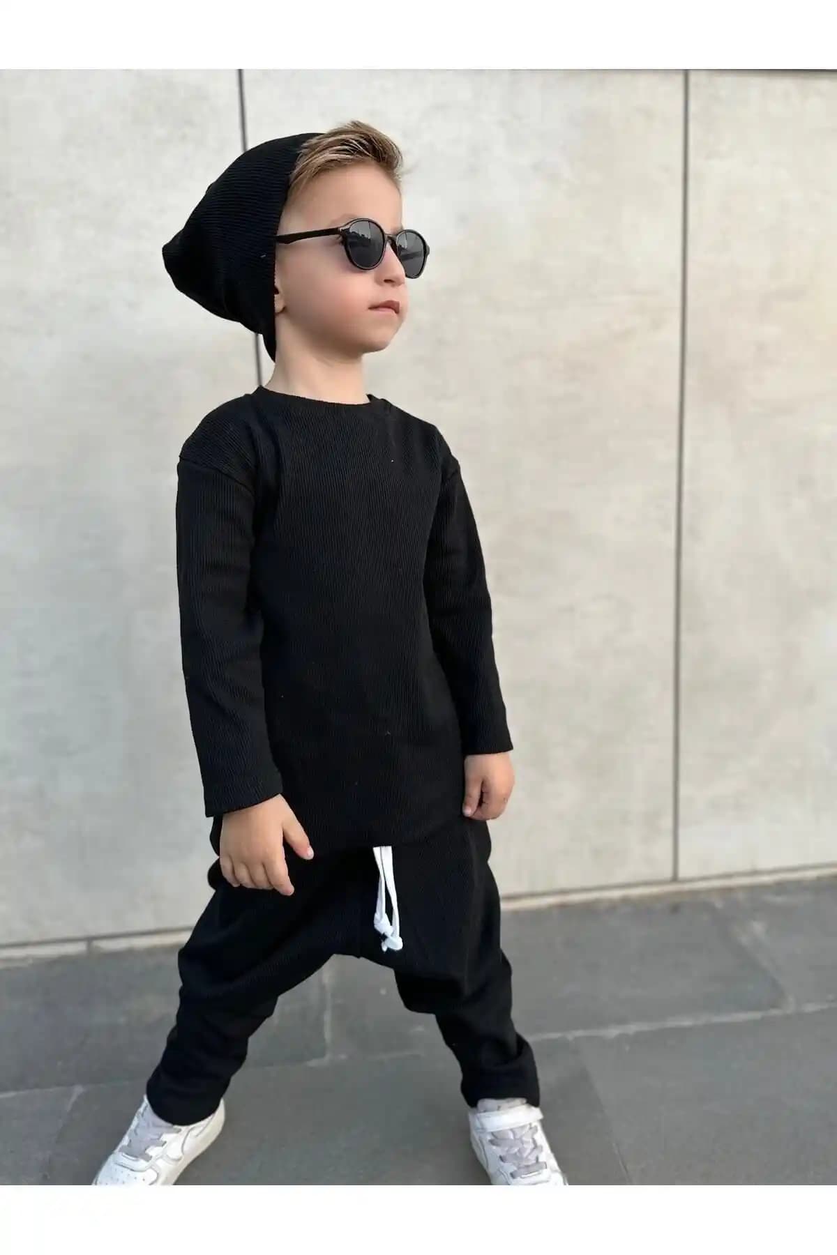 Barin Kids Bebek ve Çocuk Unisex 3 Parça Şalvar Takımı Konfor ve Şıklık Sunar