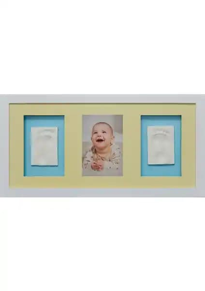 Bebek Anılarını Ölümsüzleştiren Şık Üçlü Çerçeve Beyaz Renkli Modern Tasarım