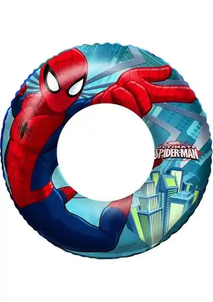 Bestway Kırmızı Spiderman Desenli Çocuk Şişme Can Simidi Güvenli ve Eğlenceli Su Oyunu