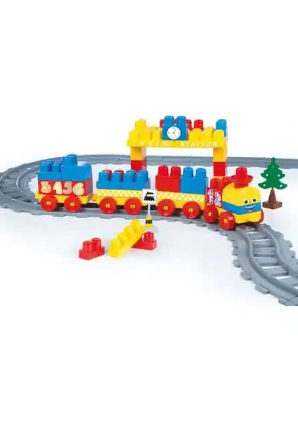 Dolu 89 Parça Tren Seti 18+ Çocuklar İçin Güvenli ve Eğitici Oyun Seti