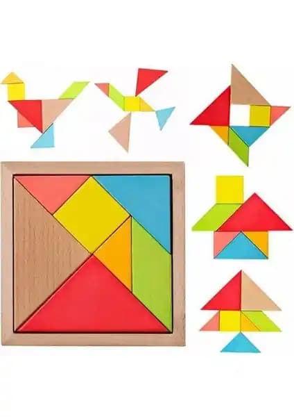 Hamaha Ahşap Tangram Seti Çocukların Zeka ve Problem Çözme Becerilerini Geliştirir