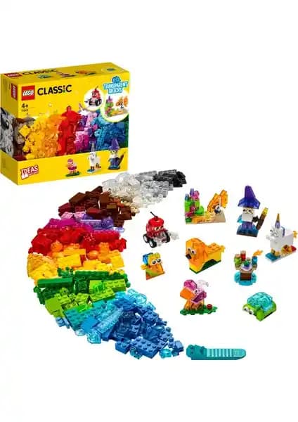 LEGO Classic Yaratıcı Şeffaf Parçalar 11013 Çocukların Yaratıcılığını Geliştiren Eğitici Oyun Seti