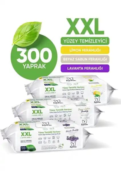 Papilion Easy Clean XXL Lavanta Limon Beyaz Sabun Kokulu Temizlik Seti 3'lü Ekonomik Paket