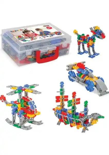 Pilsan Building Blocks Çantalı 128 Parça: Çocuklar İçin Yaratıcı ve Güvenli Oyun Seti