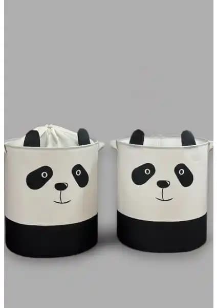 Prendi Home Panda Tasarımlı 2'li Saklama Kutuları Çocuk Odası Düzeninde Pratik ve Estetik Çözüm