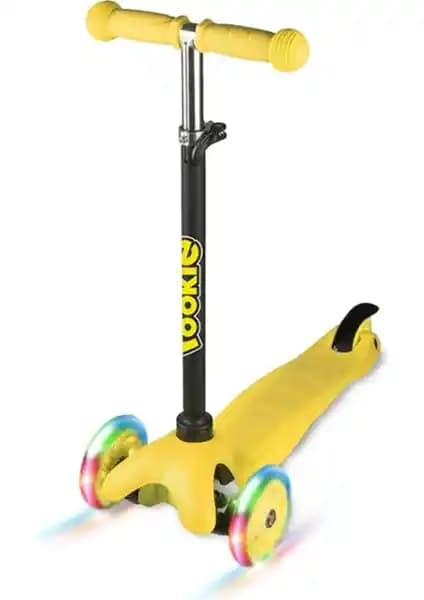 Rookie Sarı 3 Tekerlekli Işıklı Scooter: Güvenli ve Eğlenceli Çocuk Ulaşım Aracı