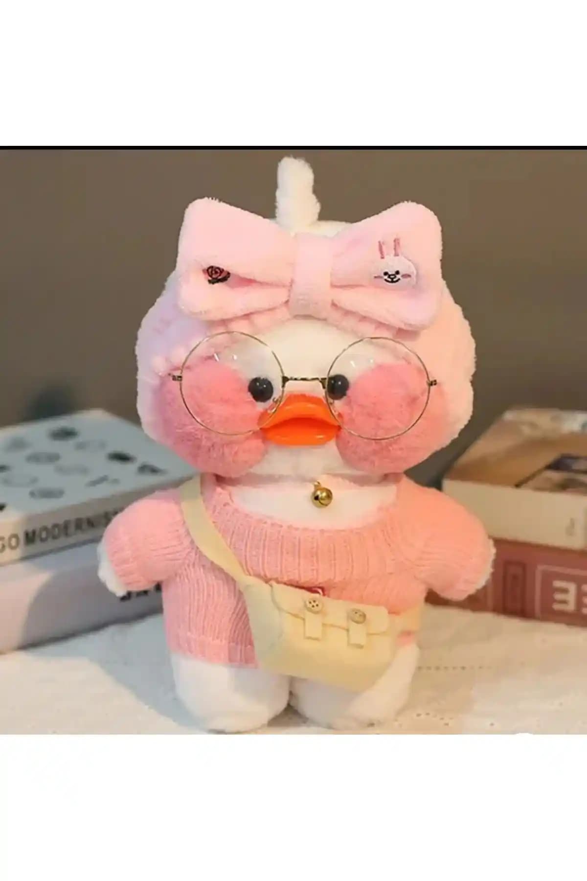 Sekk O Lalafanfan Karikatür Ördek 30 Cm Beyaz Peluş Oyuncak Güvenli ve Sevimli Tasarım