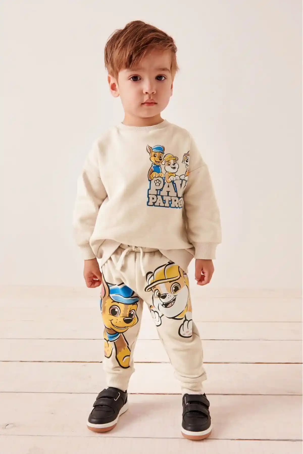 Soft Kids Paw Patrol Baskılı Unisex Çocuk Giyim Takımı Yüksek Kalite ve Rahatlık Sunar