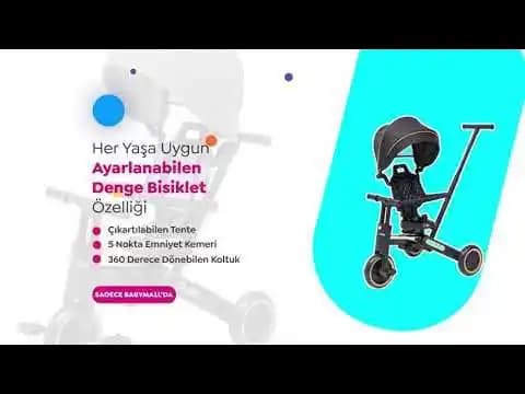 Çocuklar İçin Çok Fonksiyonlu Güvenli ve Ayarlanabilir Trike Modelleri