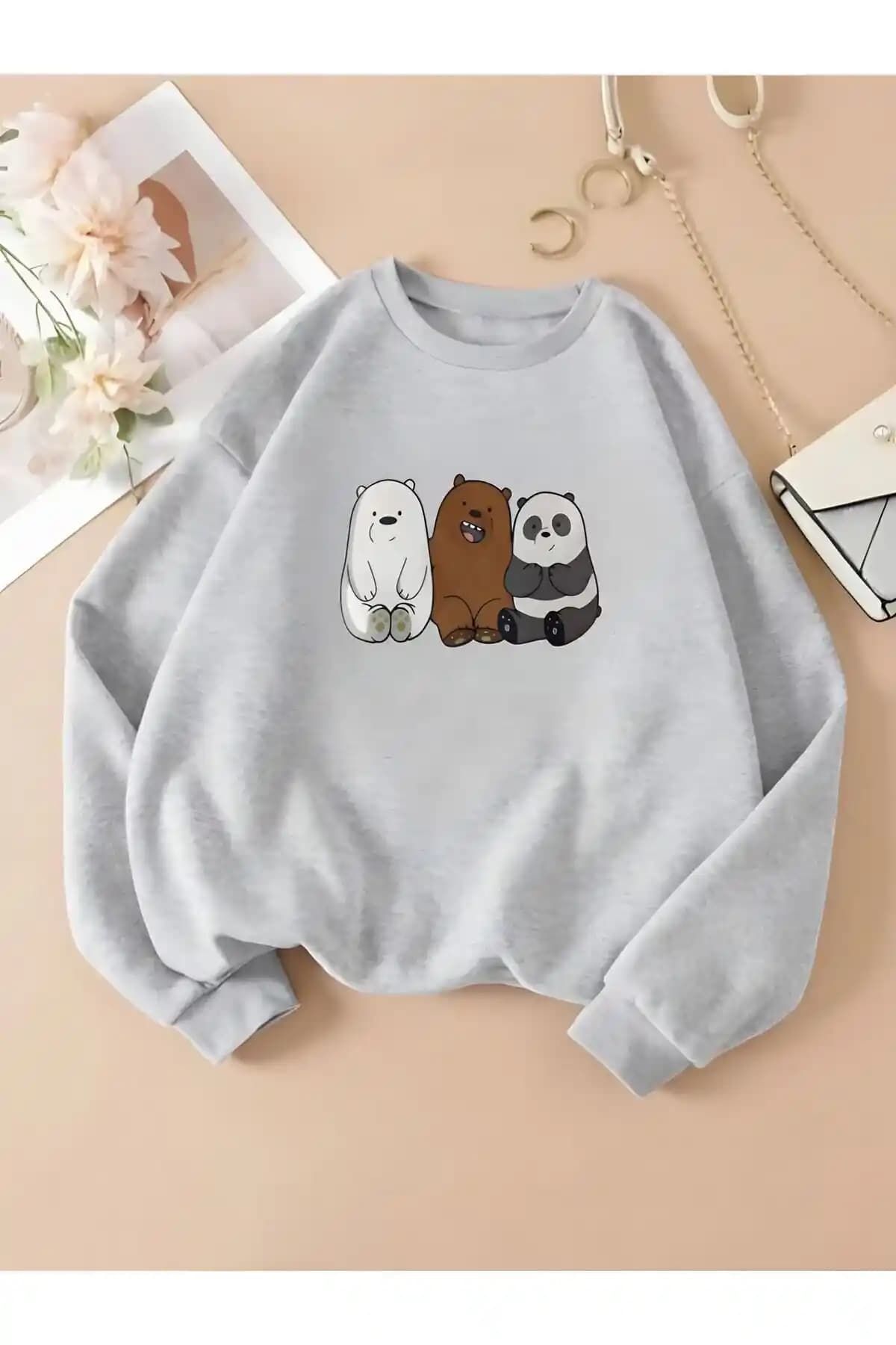 Çocuklar İçin Kafadar Ayılar Baskılı Sweatshirtler Güvenli ve Konforlu Seçenekler