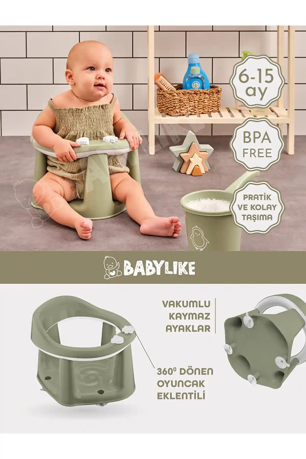 Çok Amaçlı Bebek Mama ve Banyo Oturağı: Güvenlik ve Çok Yönlülük Sağlayan Pratik Çözüm