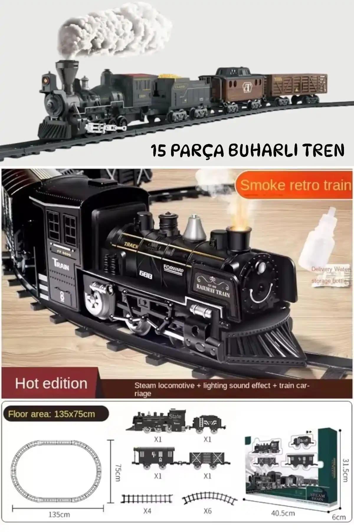 Işıklı ve Sesli Buhar Çıkaran Oyuncak Tren Setleri: Güvenli ve Eğlenceli Çocuk Oyuncakları