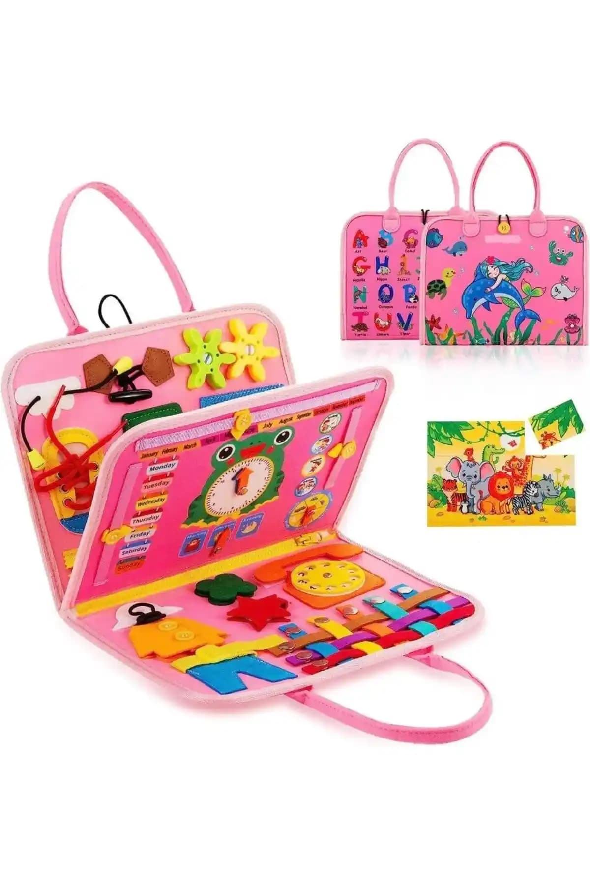 Montessori Uygun Robokids Pembe Çocuk Çantası Güvenli ve Şık Tasarım