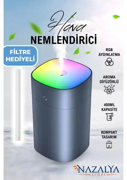 Nazalya 400 ml ve Tech Gourmet 420 ml Hava Nemlendiricileri Karşılaştırması: Kapasite ve Modlar
