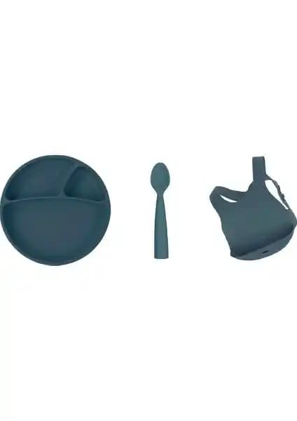 OiOi 3 Parça Önlüklü Set ile Beslenme Seti 3lü 6+ Ay Bordo Güvenlik ve Kolay Kullanım