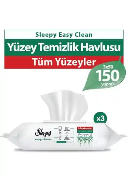 Sleepy Yüzey Temizlik Havlusu 3X50 ile Seyahat Boy 8x15 Arasındaki Farklar Özellikleri
