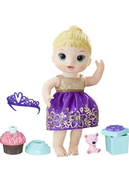 Baby Alive Doğum Günü Bebeğim Kız Çocuklar İçin Parti Temalı Mor Elbise ve Aksesuarlar