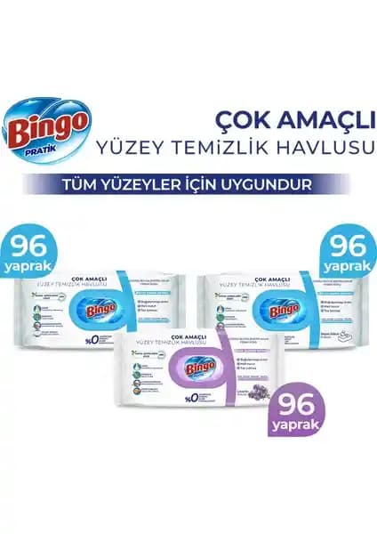 Bingo Pratik Yüzey Temizlik Havlusu: Doğal İçeriklerle Etkili ve Hızlı Temizlik Çözümü