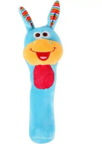 Bondigo Ahşap Çıngıraklı Eşek Şekilli Diş Kaşıyıcı Oyuncak Güvenli ve Renkli Bebek Gelişim Ürünü
