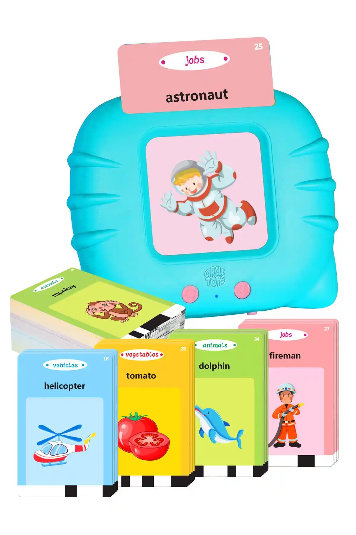 Circle Toys İngilizce Konuşan Sesli Flash Eğitim Kartları Çocuklar İçin Eğlenceli ve Etkili Öğrenme Aracı