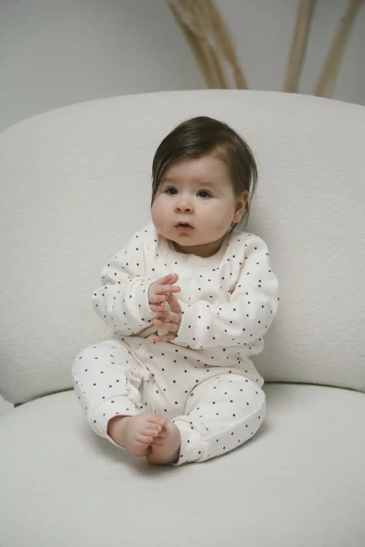 DoDo'S Baby Organik Siyah Nokta Desenli Bebek Tulumları Sağlıklı ve Şık Tasarım