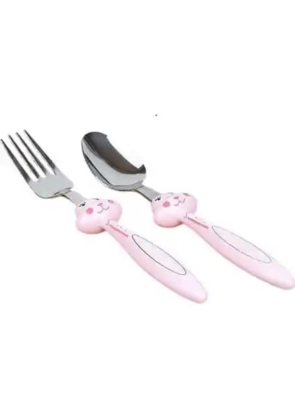 Homekolik Pembe Tavşan Kız Çocuk Paslanmaz Çelik Çatal ve Kaşık Seti İncelemesi