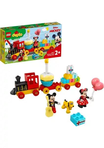 LEGO DUPLO Disney Mickey ve Minnie Doğum Günü Treni 10941 Çocuklar İçin Eğitici ve Eğlenceli Oyuncak Seti