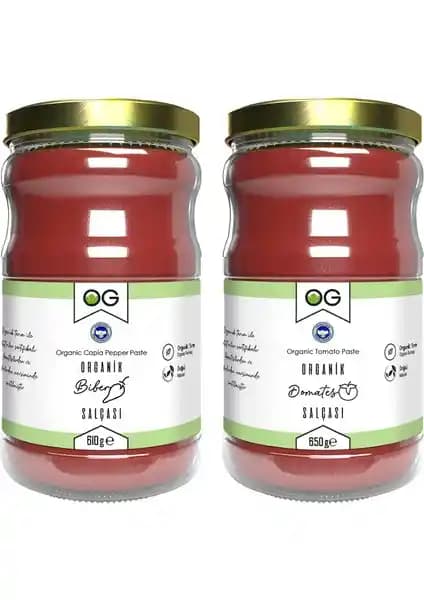 OG Natural Organik Domates ve Biber Salçası Seti Sağlıklı ve Doğal Lezzetler İçin Güvenilir Tercih