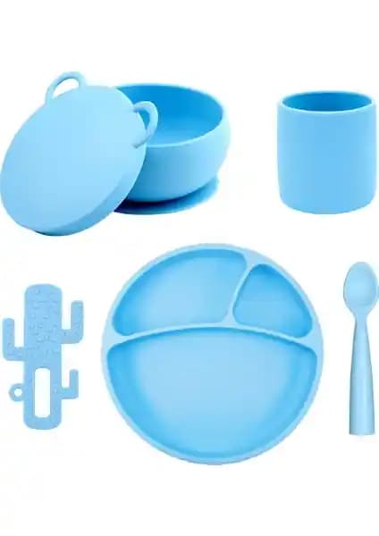 OiOi 5 Parça Mega Set Çocuklar İçin Güvenli ve Kullanışlı Yemek Takımı