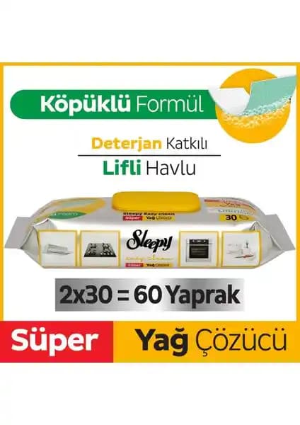 Sleepy Easy Clean Süper Yağ Çözücü Yüzey Temizlik Havlusu ve Mendil Seti Türkiye