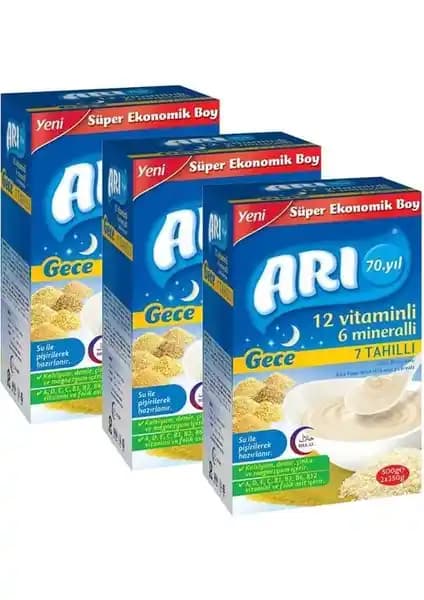 Arı Mama Sütlü 7 Tahıllı Gece Bebek Gıdası, Sağlıklı Gelişim ve Uzun Doygunluk Sağlar