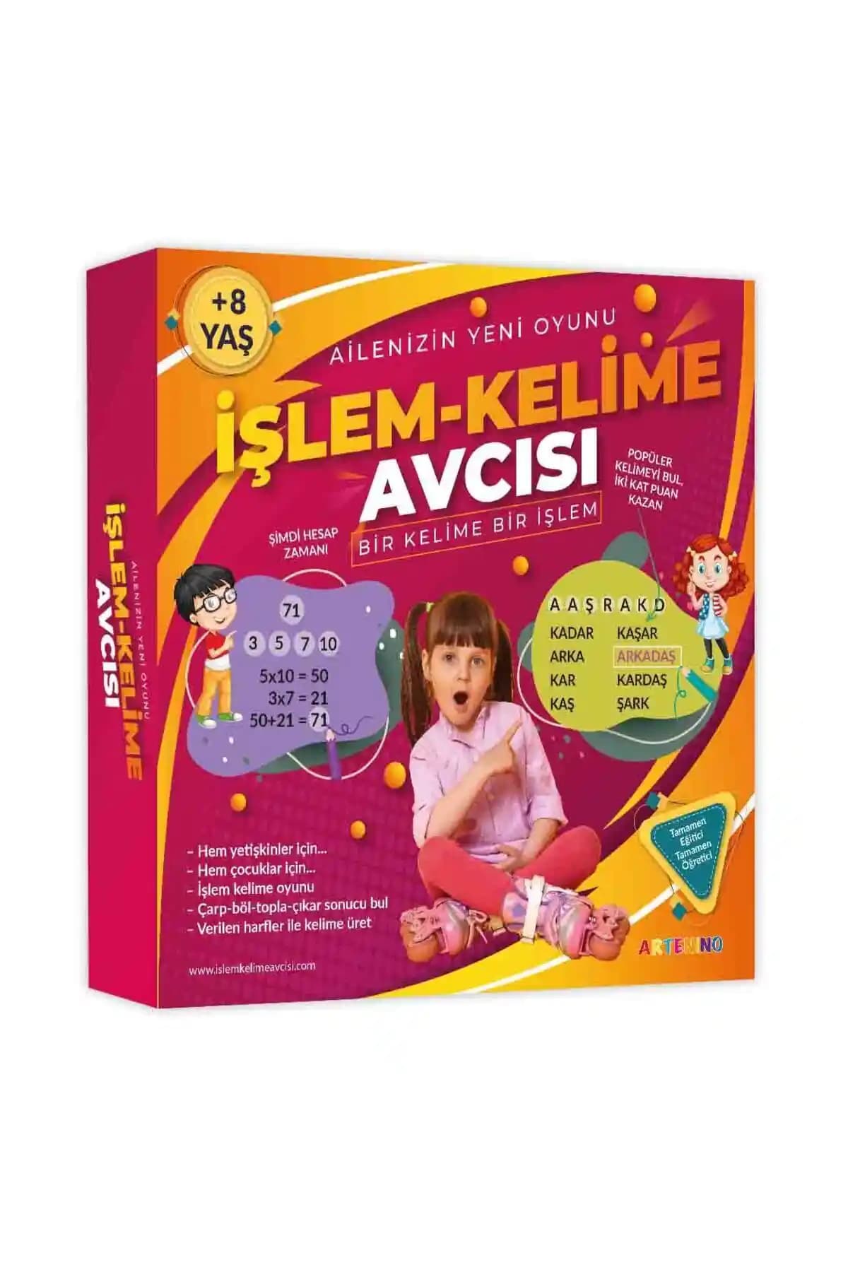 Artenino Işlem Kelime Avcısı Kutu Oyunu ile Çocukların Dil ve Matematik Becerileri Gelişir