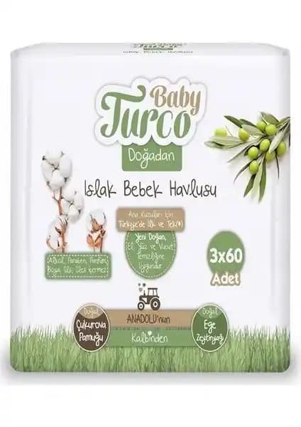 Baby Turco Doğadan Islak Mendil: Doğal İçeriklerle Hassas Ciltler İçin Güvenilir Temizlik
