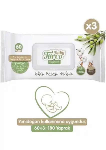 Baby Turco Doğadan Yenidoğan Islak Bebek Havlusu: Doğal ve Güvenilir Temizlik Seçeneği