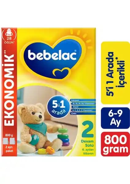 Bebelac 2 Devam Sütü 6-9 Ay Bebekler İçin Dengeli Beslenme ve Gelişim Desteği