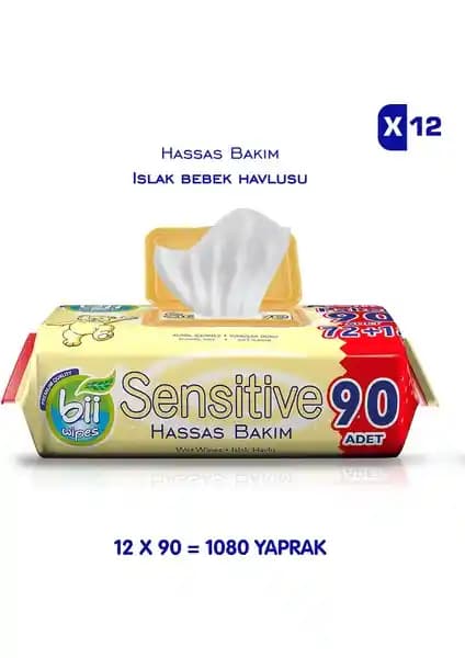 Bii Wipes Sensitive Hassas Ciltler İçin Kokusuz 90 Yapraklı Islak Havlu Ürünü İncelemesi