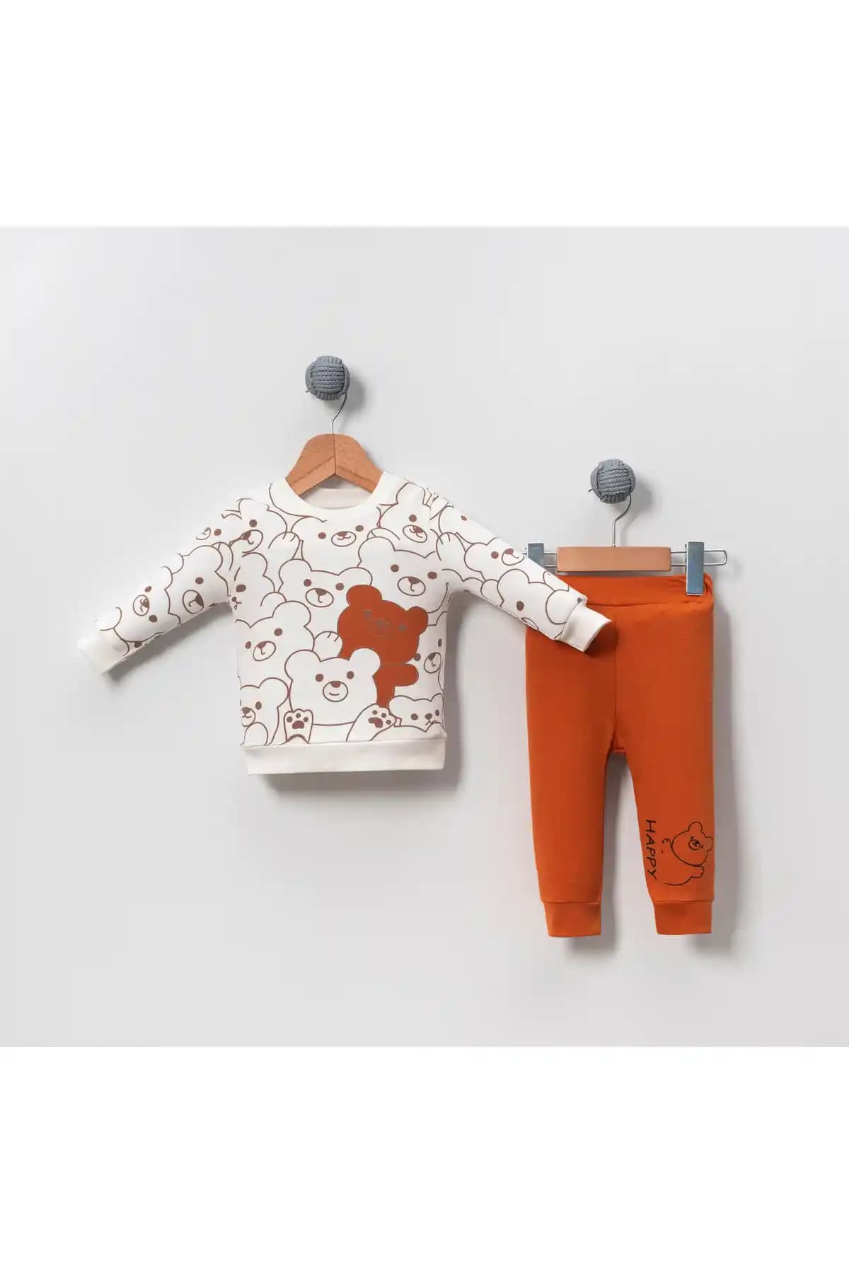 Bubito Happy Ayı Görselli Unisex Penye Takım - Rahat ve Şık Çocuk Giyim Ürünü