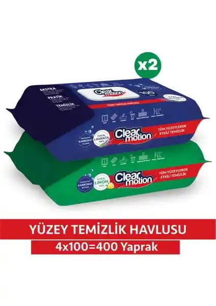 Clearmotion Yüzey Temizlik Havlusu: Pratik ve Etkili Temizlik Çözümü