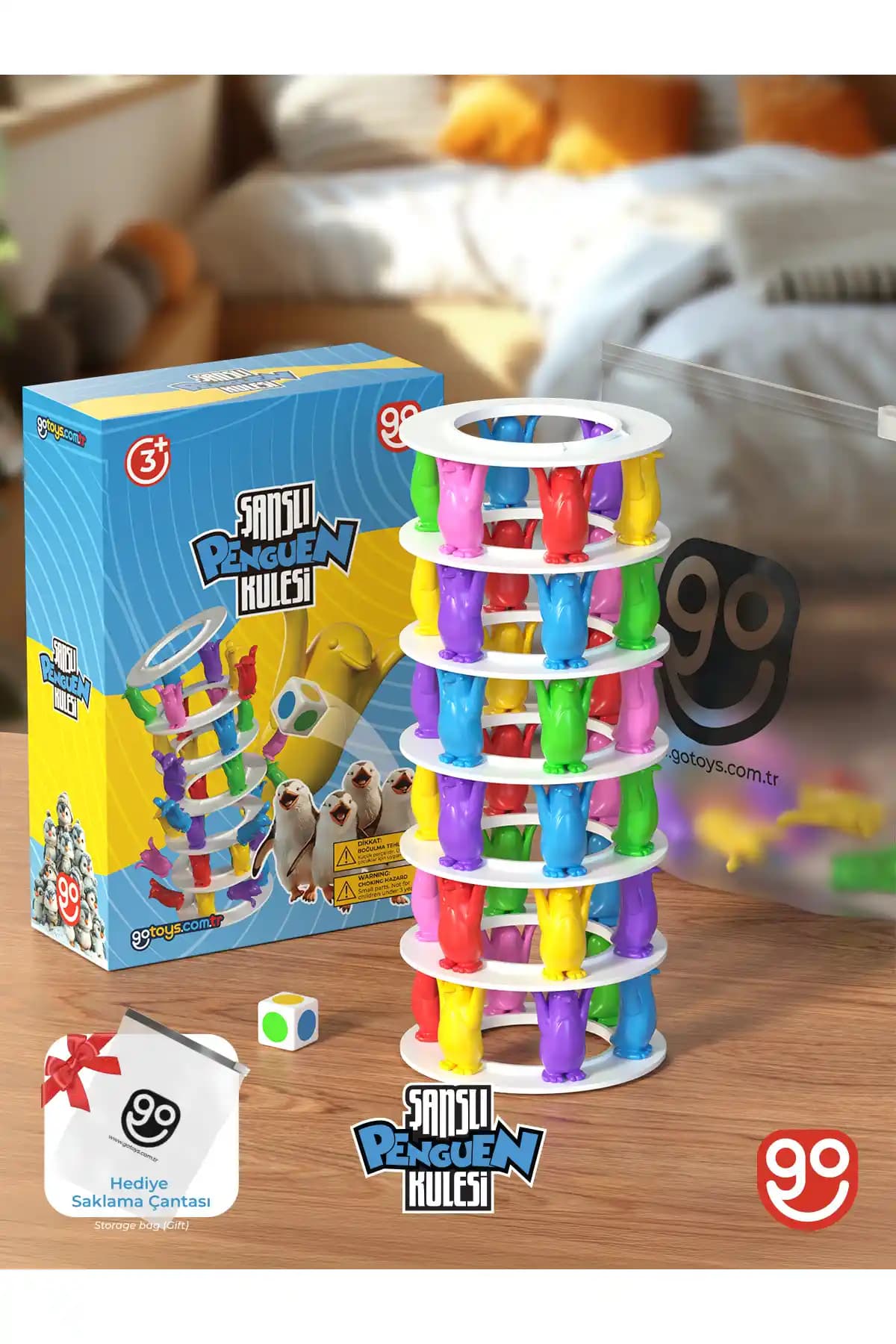 Go Toys Şanslı Penguen Kulesi Çocuklar İçin Eğitici ve Eğlenceli Aktivite Oyunu