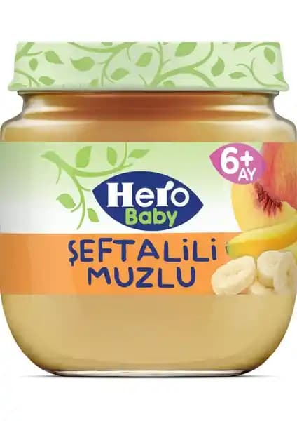 Hero Baby Şeftali ve Muz Püreli Kavanoz Mama: Doğal ve Güvenilir Bebek Beslenme Seçeneği