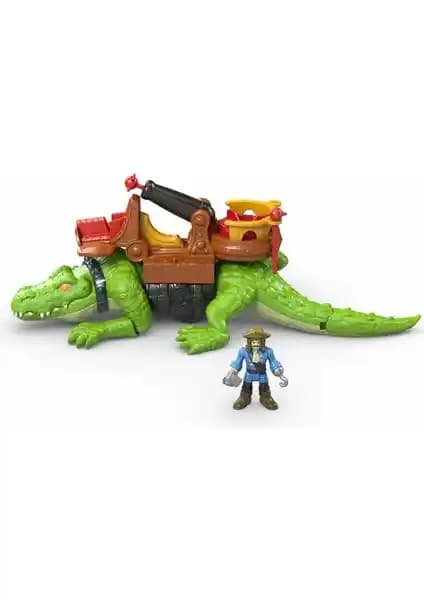 Imaginext Yürüyen Timsah ve Korsan Hook DHH63: Çocuklar İçin Eğlenceli Macera Oyuncağı
