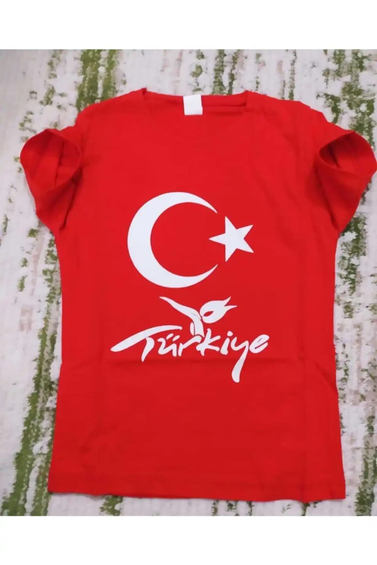 Jonny Kids Türk Bayrağı ve Türkiye Yazılı Çocuk Tişörtü Kaliteli ve Rahat Tasarım