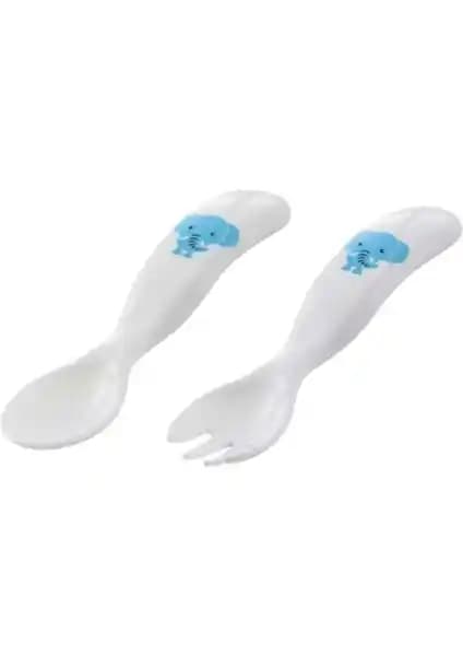 Mamajoo Eğitici Ergonomik Bebek Mama Kaşık Çatal Seti Güvenli ve Gelişim Destekleyici Tasarım