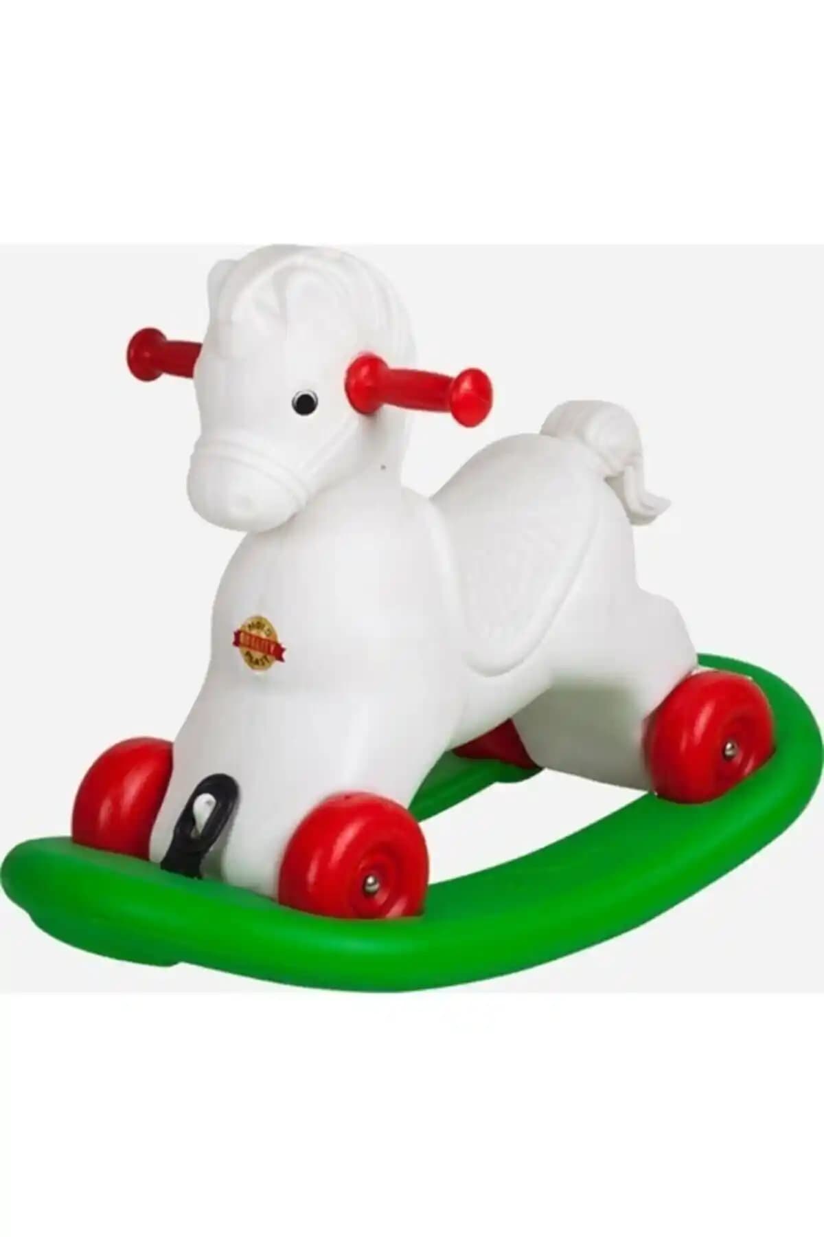 Moli Toys Beyaz Sallanan At Çocuklar İçin Güvenli ve Dayanıklı Oyun Arkadaşı