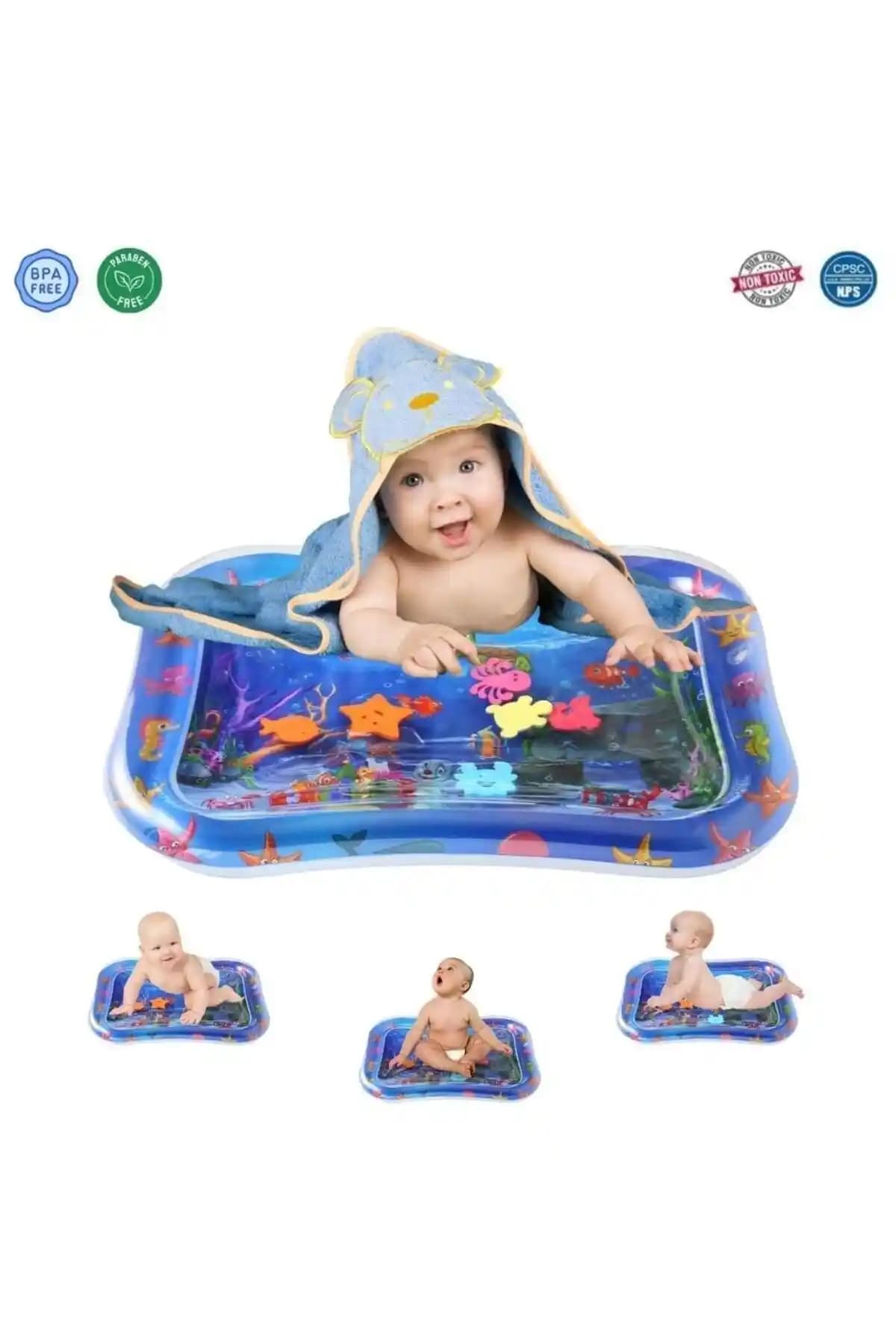 MooieBaby Bebek Su Oyun Matı: Renkli, Güvenli ve Pratik Bebek Aktivite Alanı