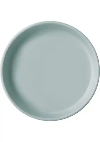 OiOi BASICS River Green Çocuklar İçin Güvenli ve Dayanıklı Silikon Yemek Tabağı
